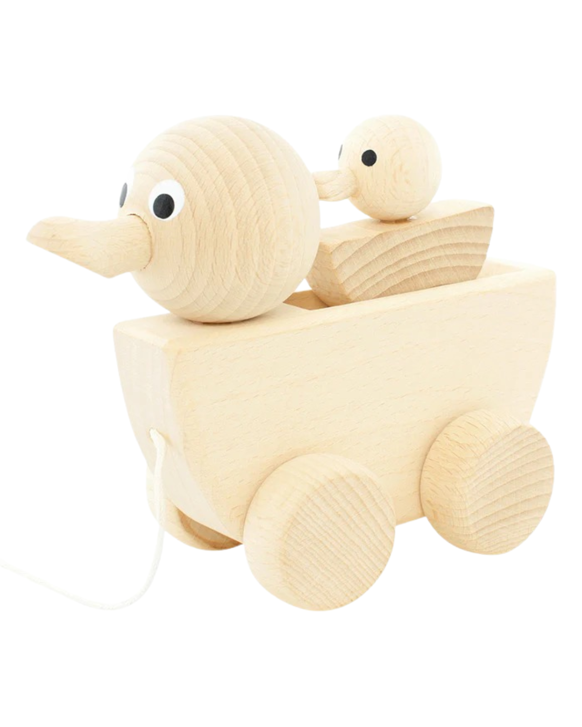 Miva Vacov Wooden Pull Along Duck With Duckling - Gracie 