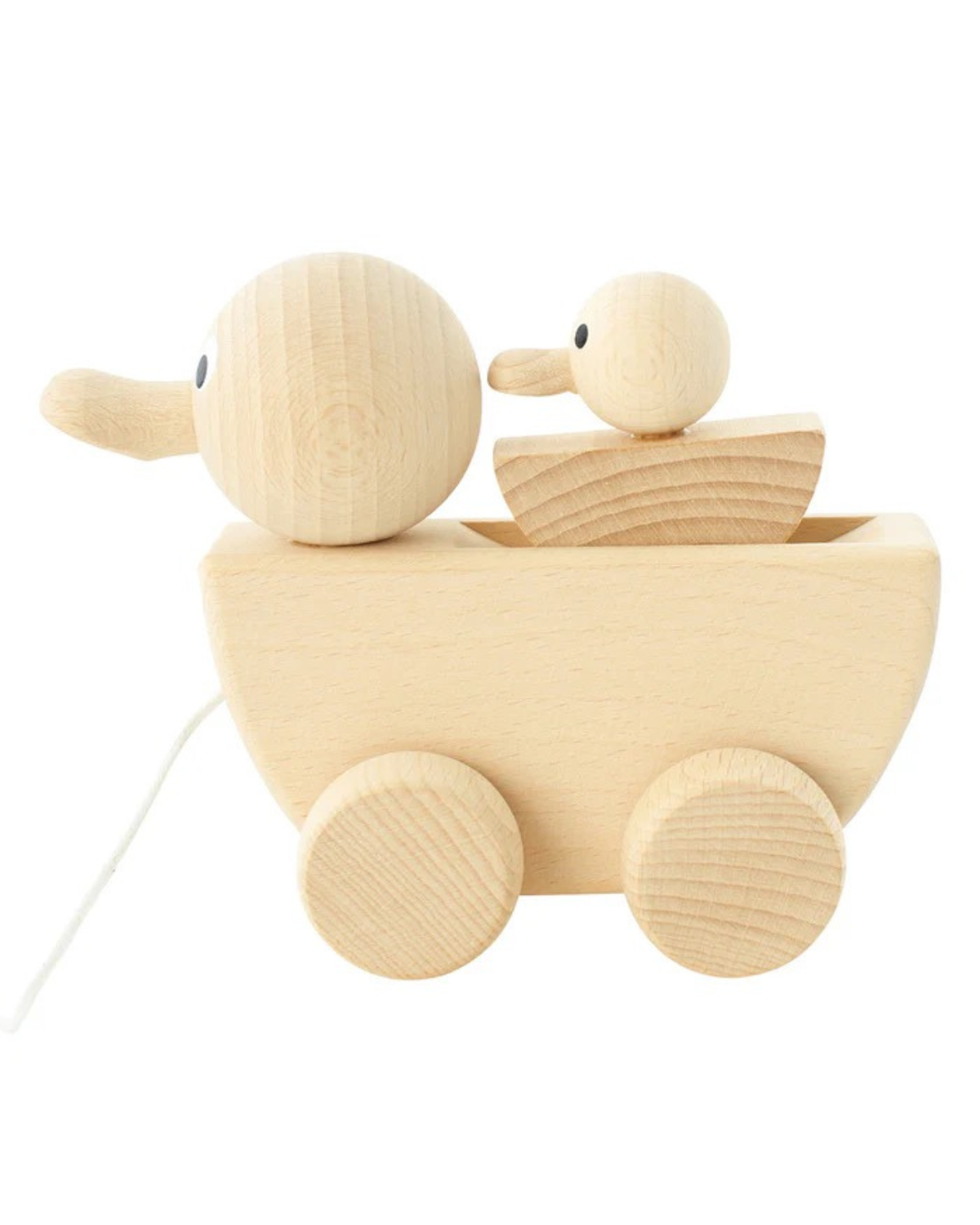 Miva Vacov Wooden Pull Along Duck With Duckling - Gracie 