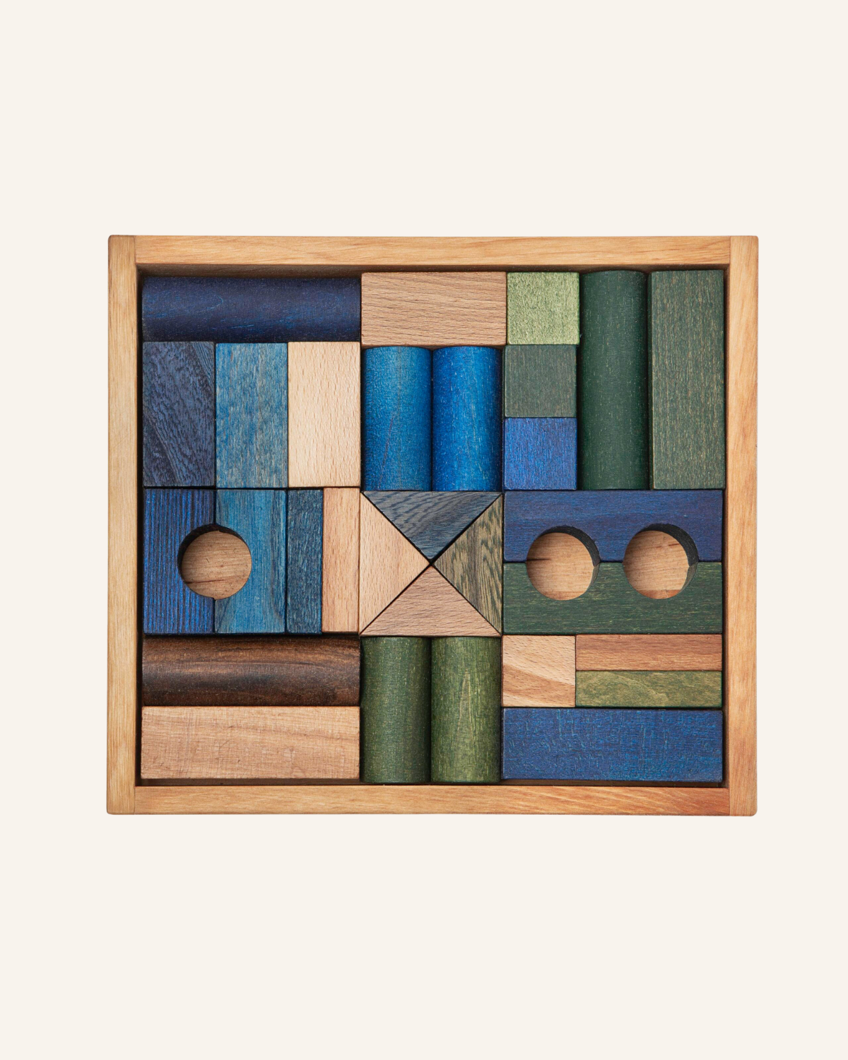 30 Piece Wood Block set by Wooden Story