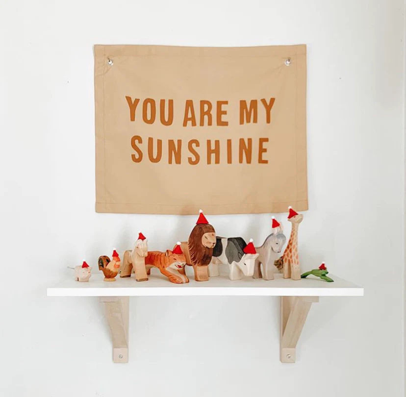 Imani Collective &quot;You Are My Sunshine Banner&quot; Canvas Wall Banner - quote wall art for kids bedroom