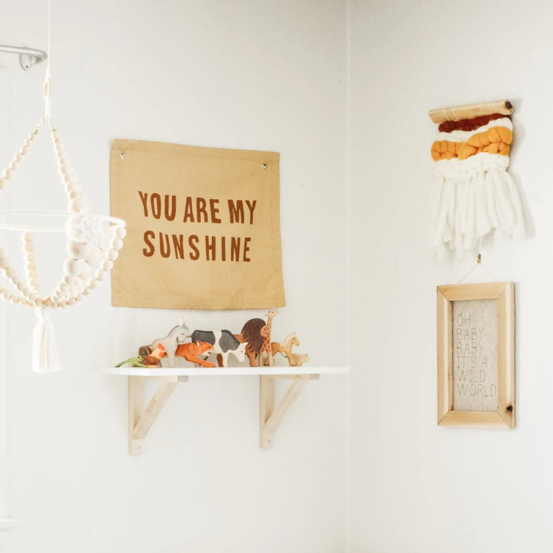 Imani Collective &quot;You Are My Sunshine Banner&quot; Canvas Wall Banner - quote wall art for kids bedroom