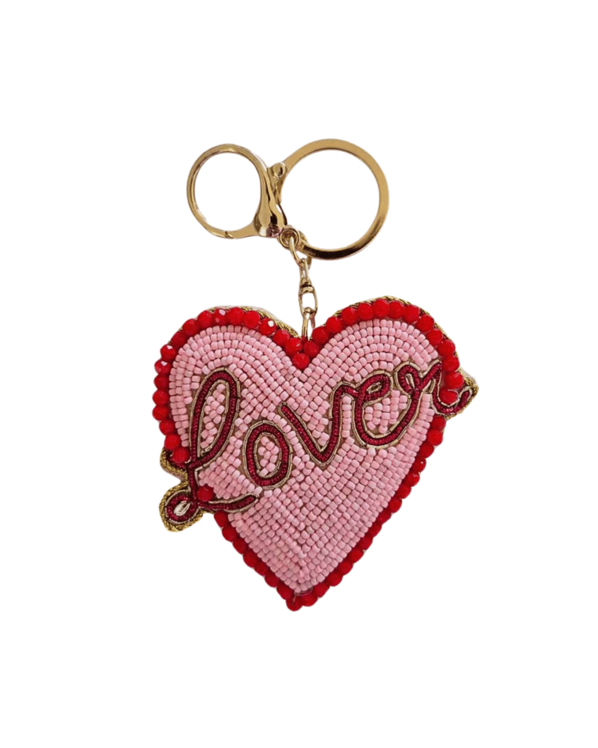 Beaded Keychain - Love Heart by Zoda 💗