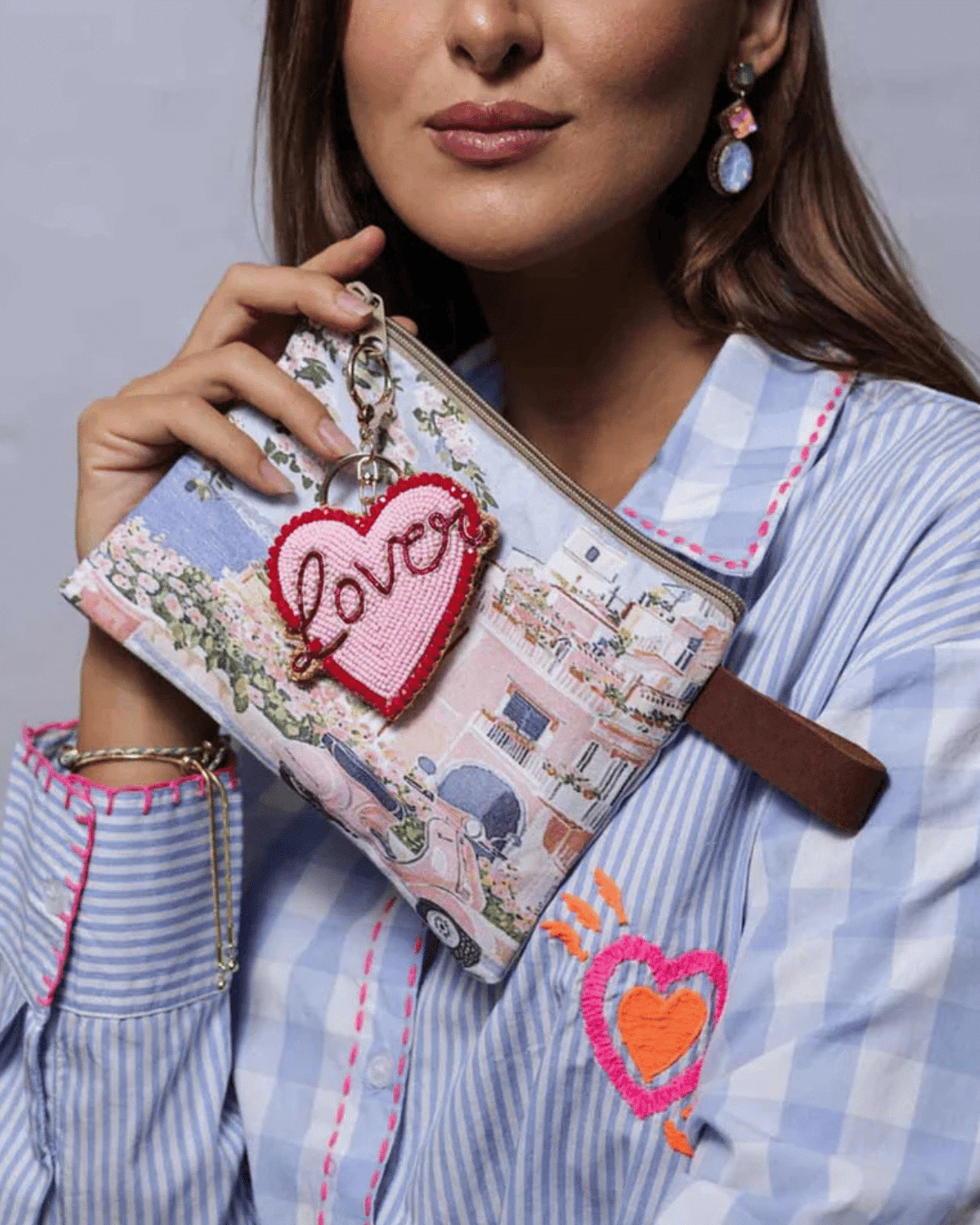 Beaded Keychain - Love Heart by Zoda 💗