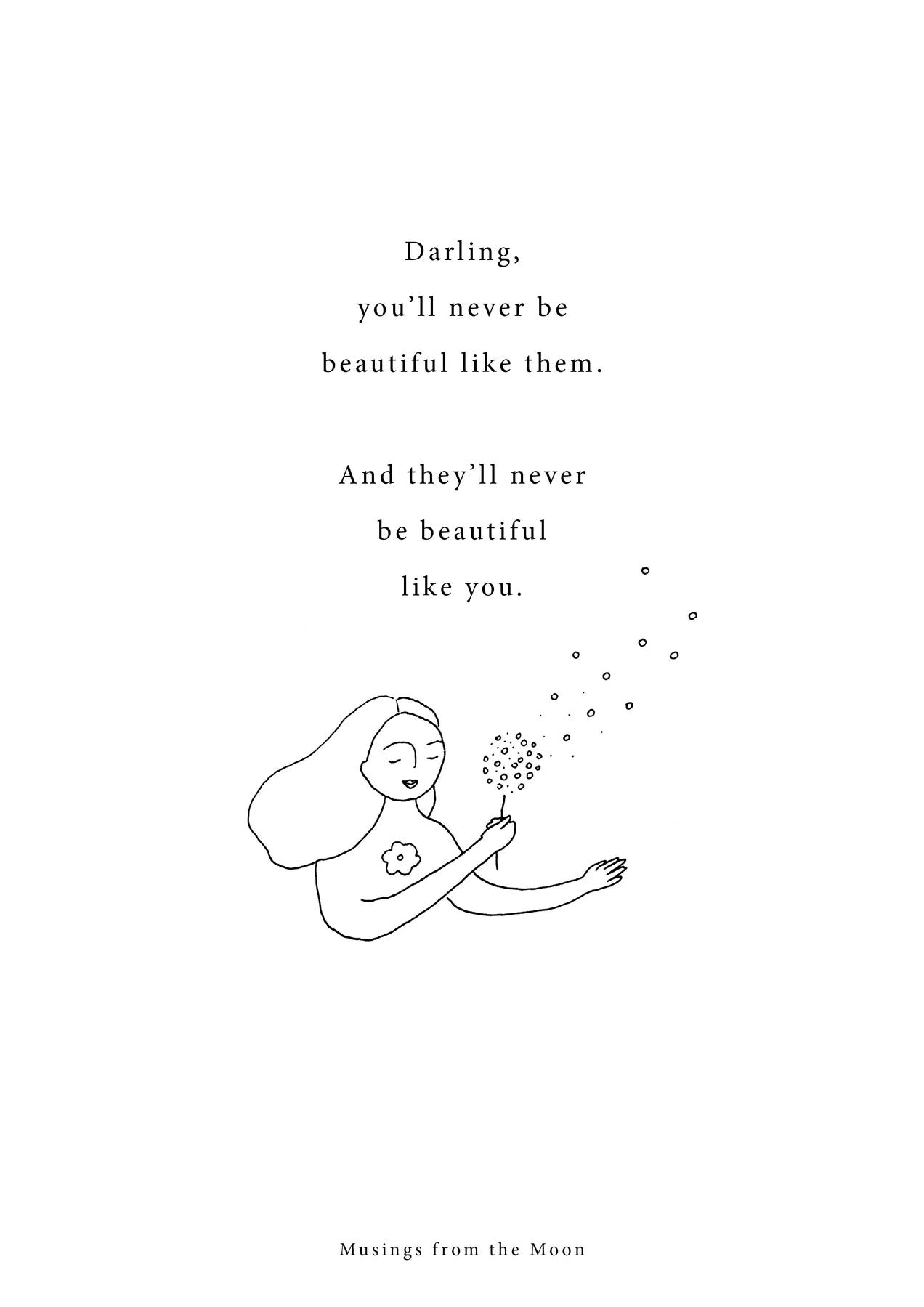 Art Poem Print - Beautiful Like You