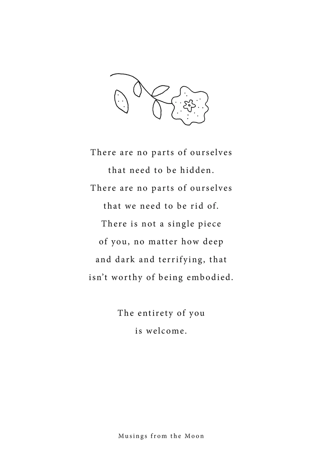 Art Poem Print - The Entirety Of You Is Welcome