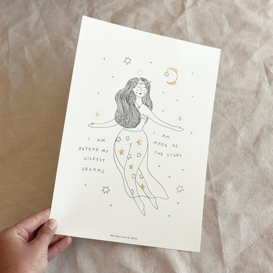 Art Print // Asteria // With Gold Leaf Detail // Signed, Limited Edition - Polly &amp; Co.