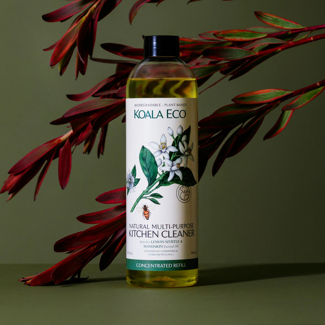 Natural Multi-Purpose Kitchen Cleaner by Koala Eco - Lemon Myrtle &amp; Mandarin (500ml Concentrated Refill)