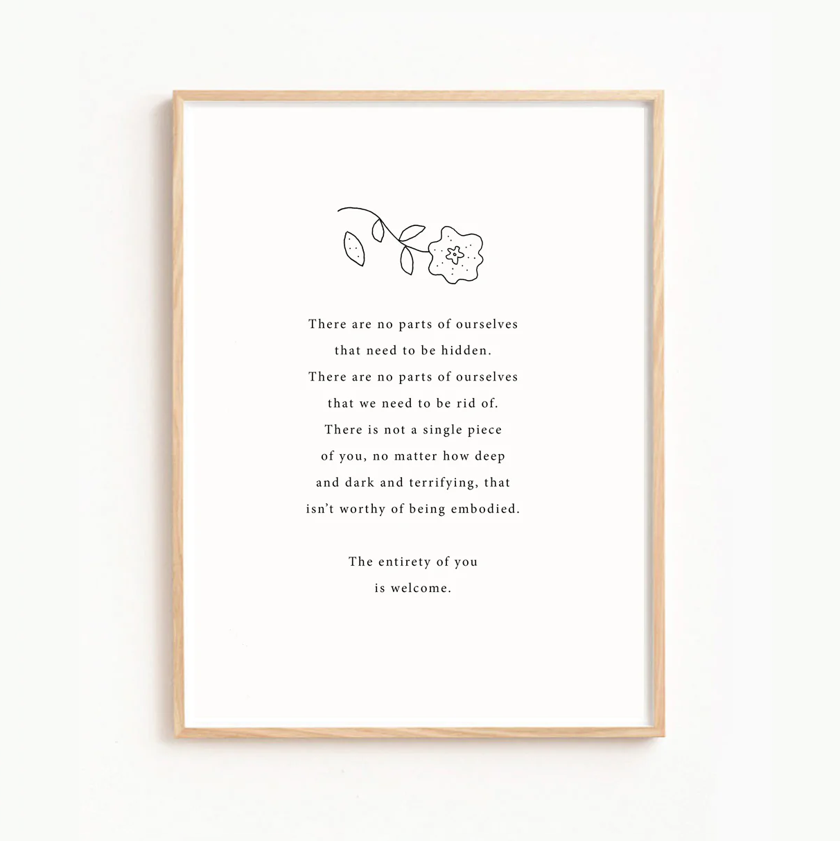 Art Poem Print - The Entirety Of You Is Welcome