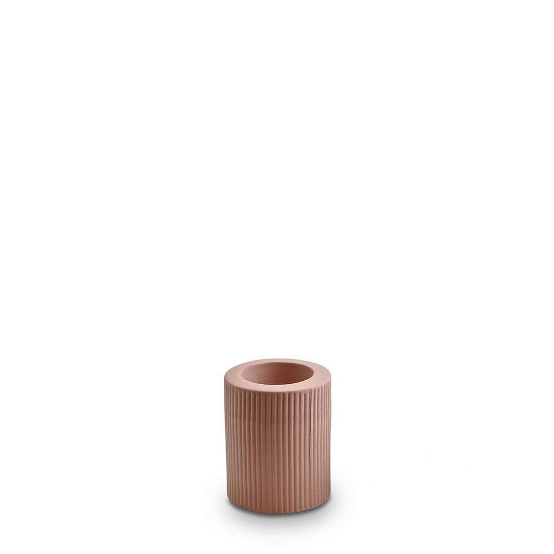 Ribbed Infinity Candle Holder Orche - Medium
