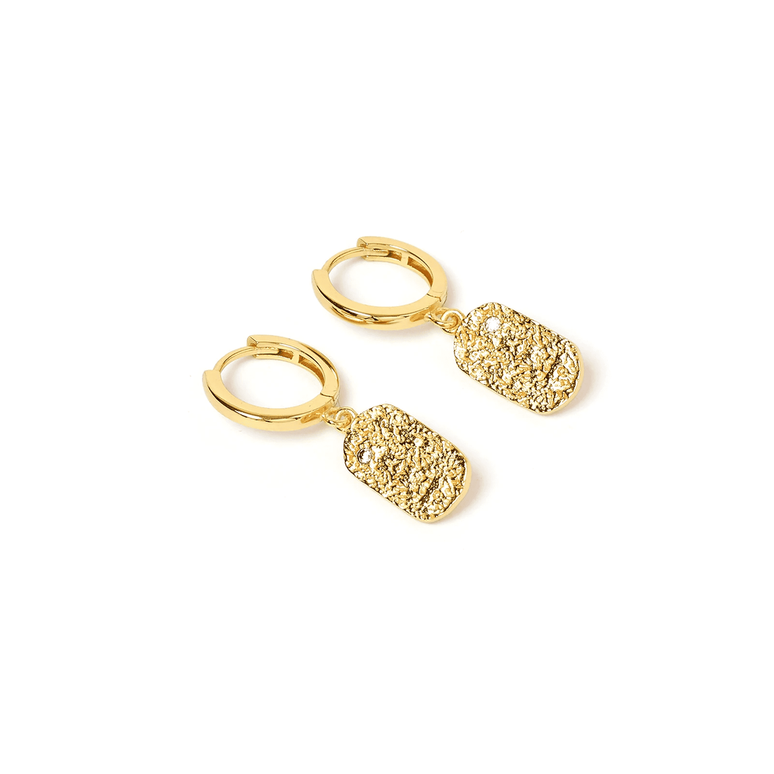 arms of eve mendoza gold huggie earrings
