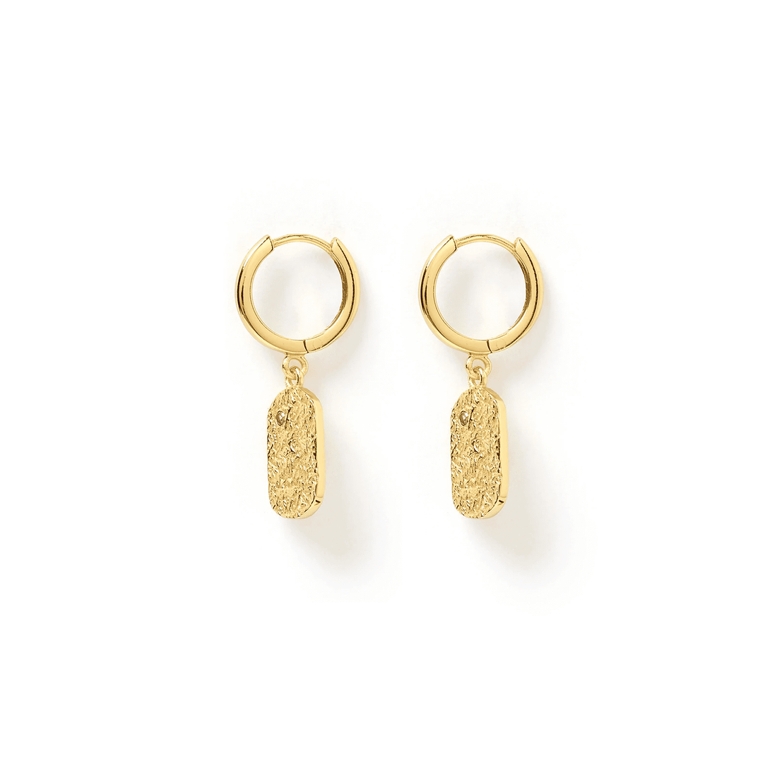 arms of eve mendoza gold huggie earrings