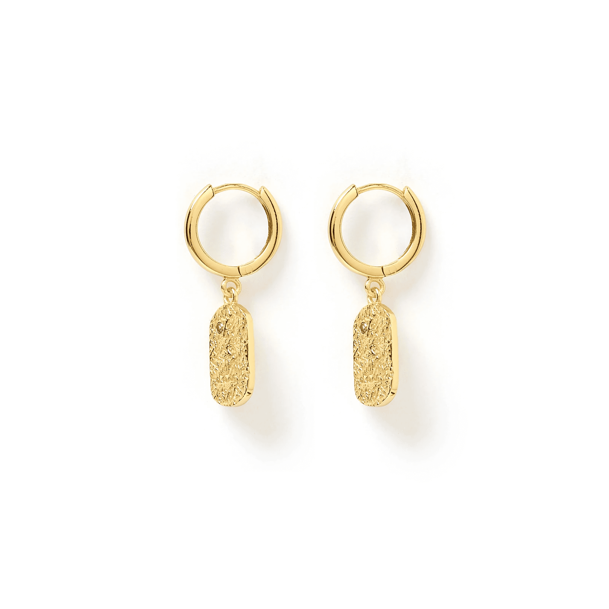 arms of eve mendoza gold huggie earrings