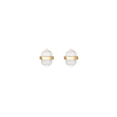 Beaming Crystal Stud Earrings by Krystle Knight Jewellery - Clear Quartz (Gold)