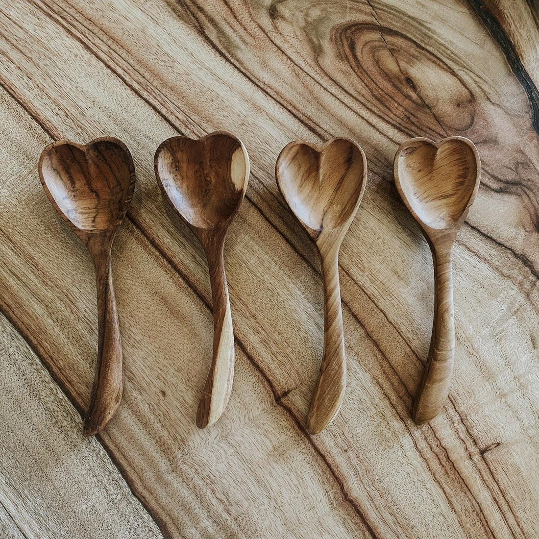 Teak Heart Spoon