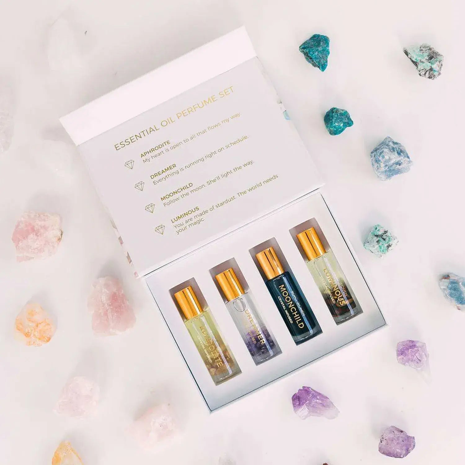 Crystal Perfume Roller Gift Set by Bopo Women (4 x 15ml) 