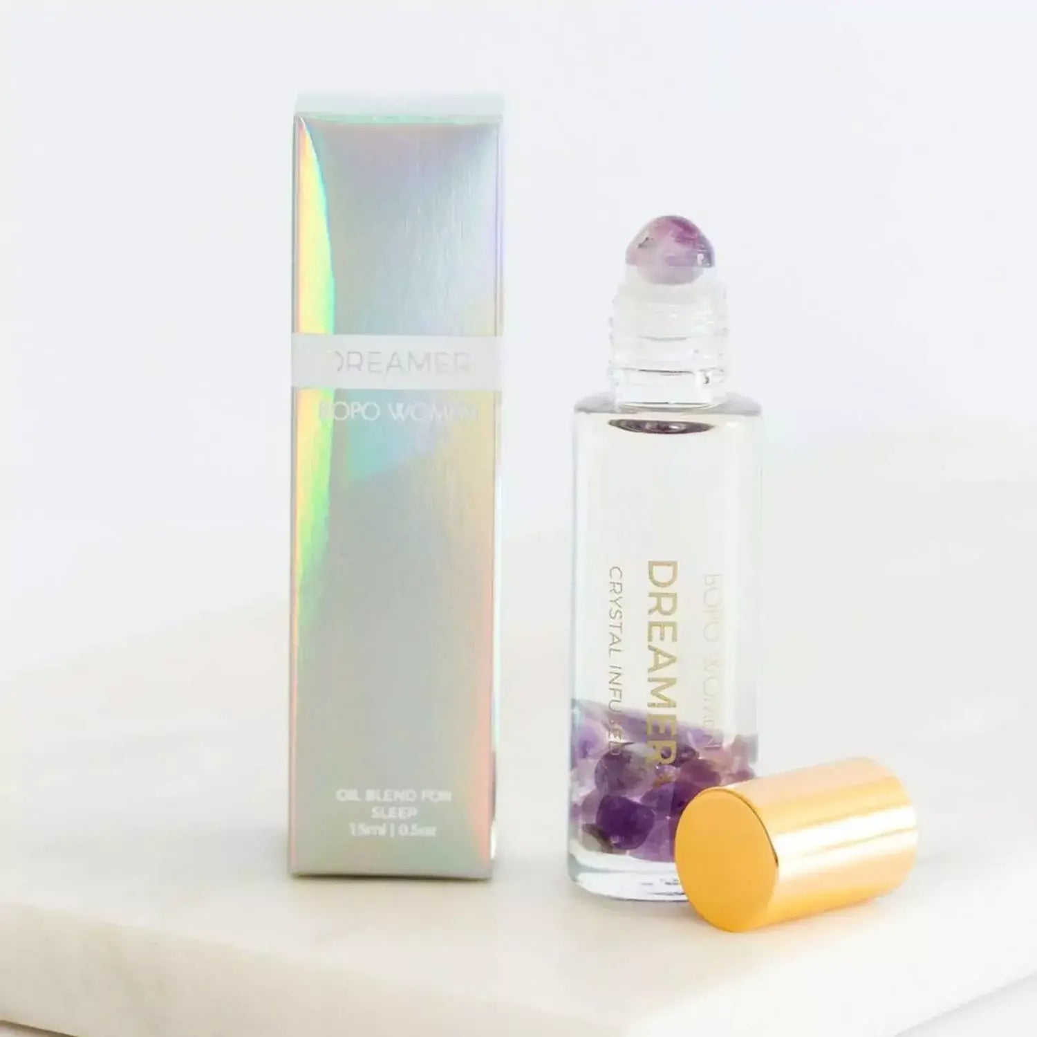 Dreamer Amethyst Crystal Infused Perfume Roller by Bopo Women (15ml)