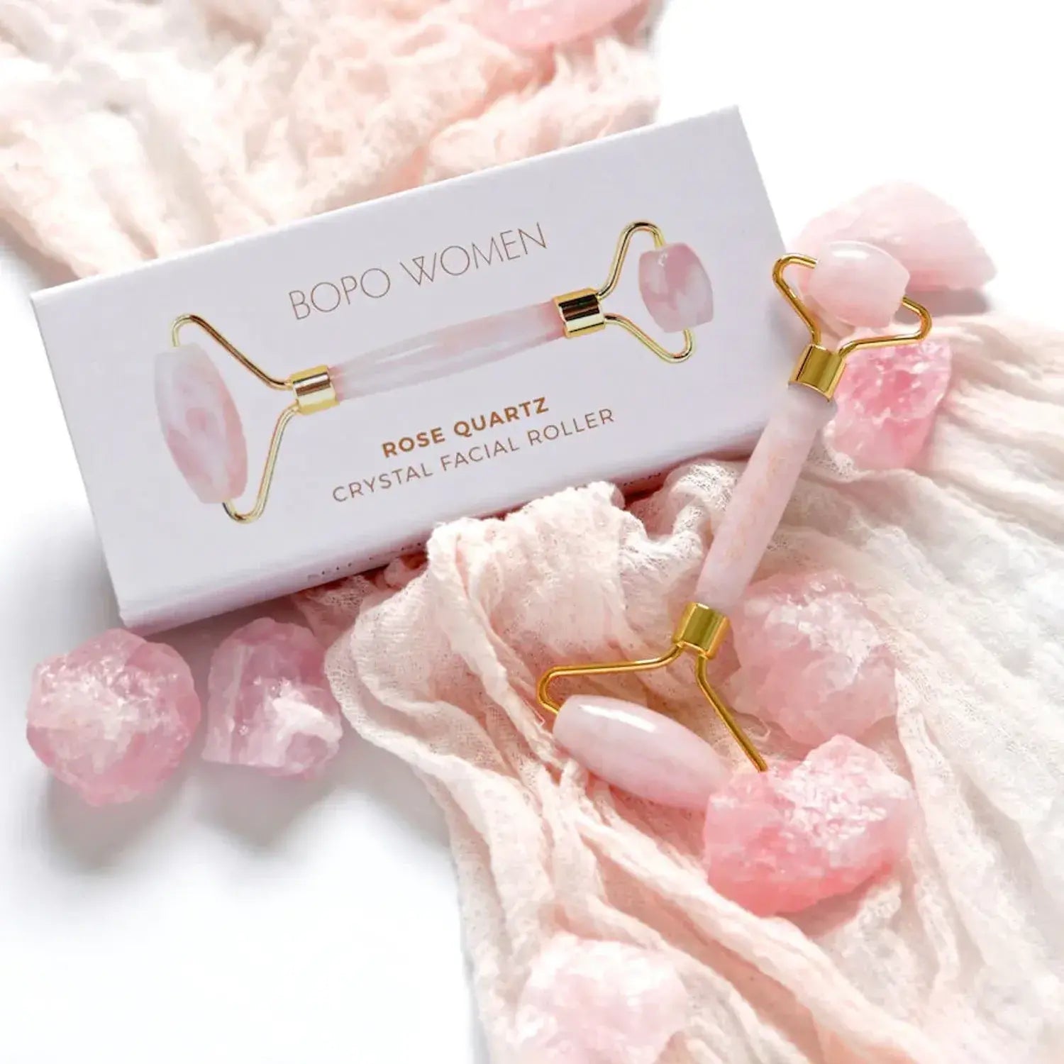 Rose Quartz Facial Roller by Bopo Women 