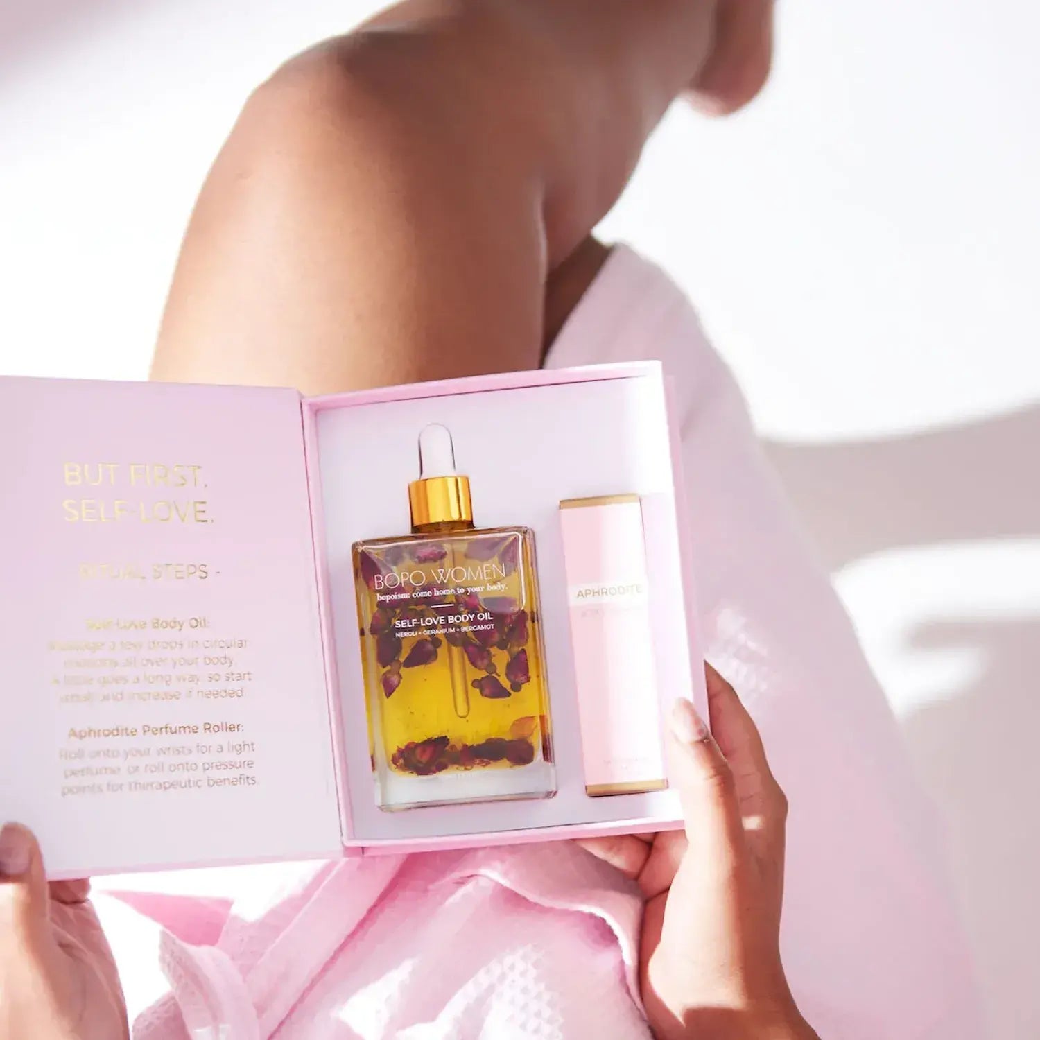 BOPO WOMEN l Self-Love Gift Set (Body Oil & Crystal Infused Perfume) – Polly & Co