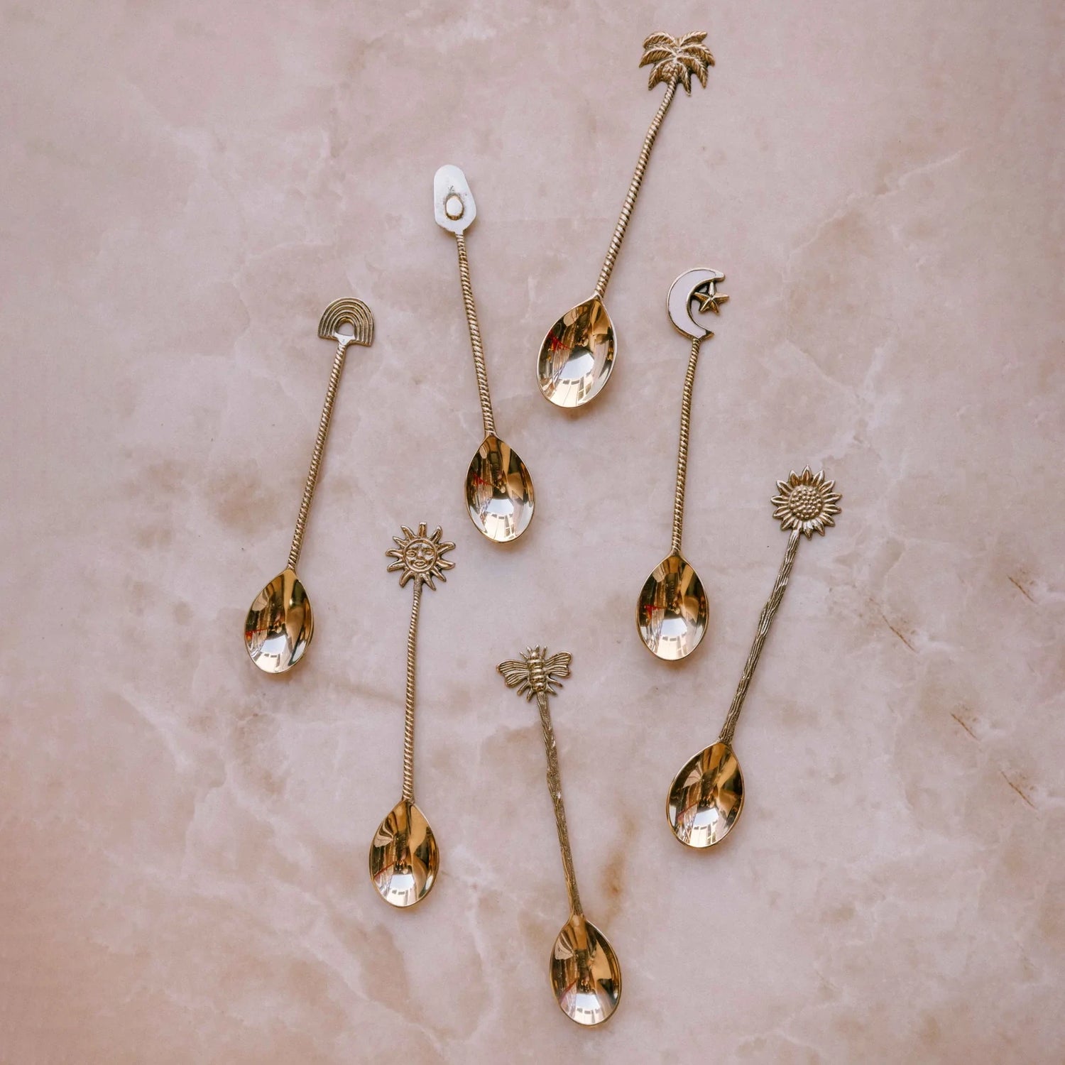 Brass Dessert Spoons by The Wholesome Store