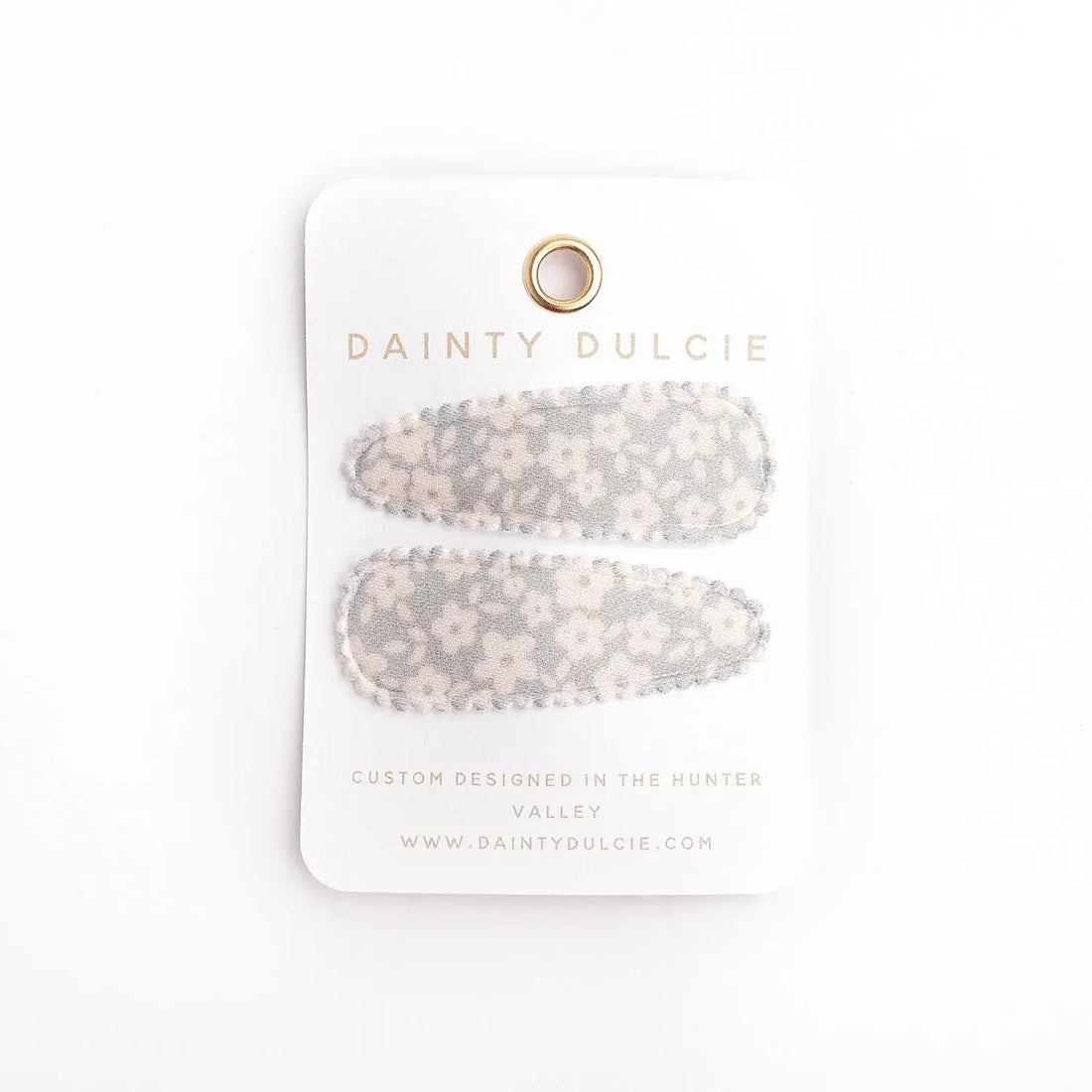 Fabric Hair Clips by Dainty Dulcie - Drue Powder Blue