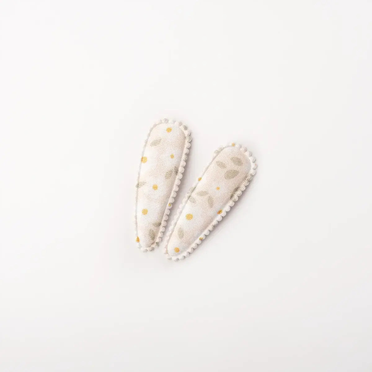 Fabric Hair Clips by Dainty Dulcie - Pearl Grey Floral