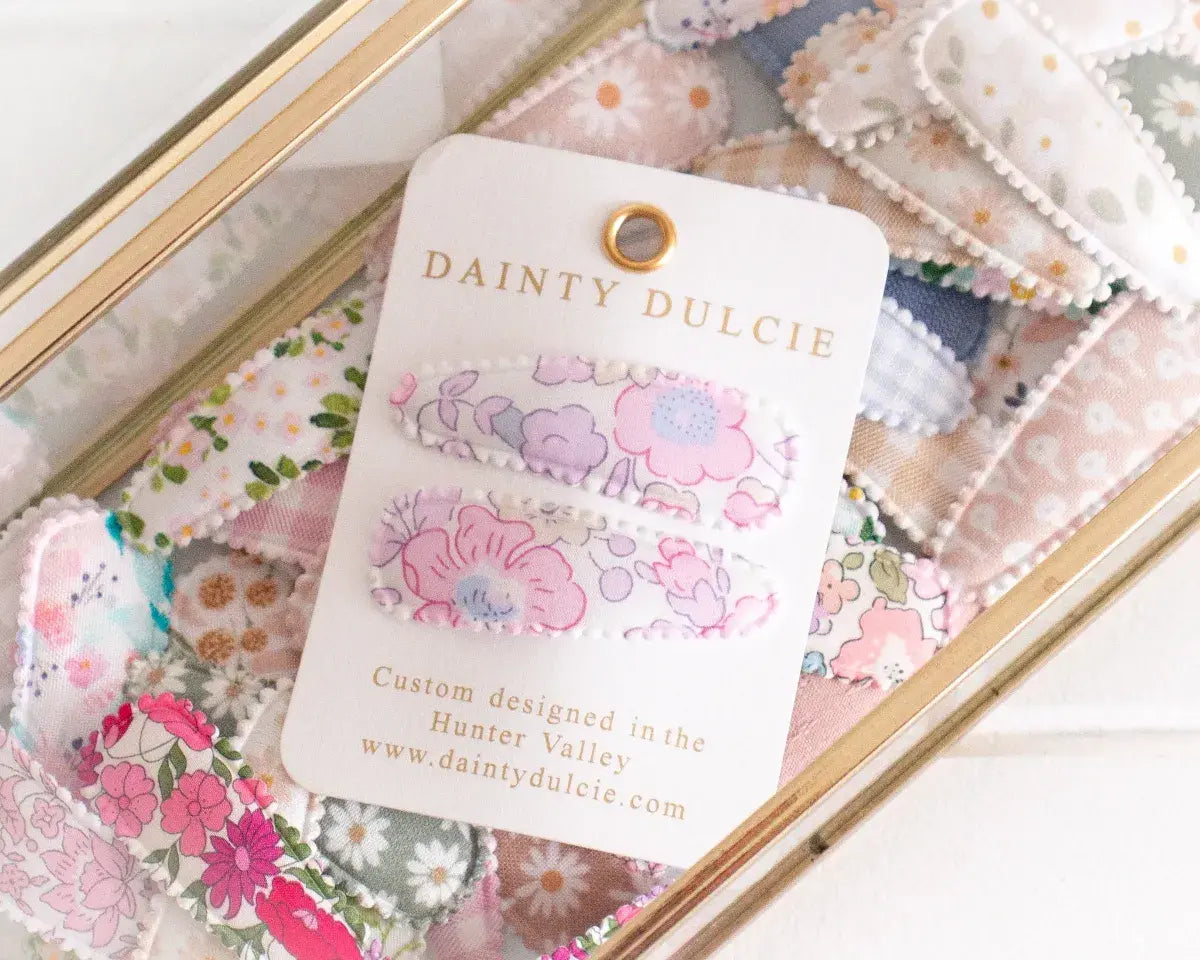 Handmade Liberty London Kids Hair Clips by Dainty Dulcie - Birdie