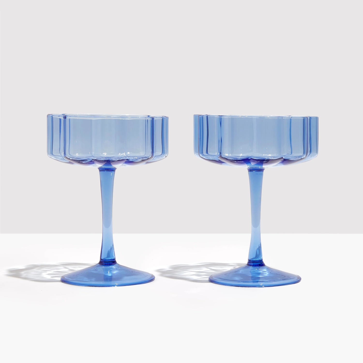 Fazeek Wave Coupe Glass Set - Blue (Set of 2)