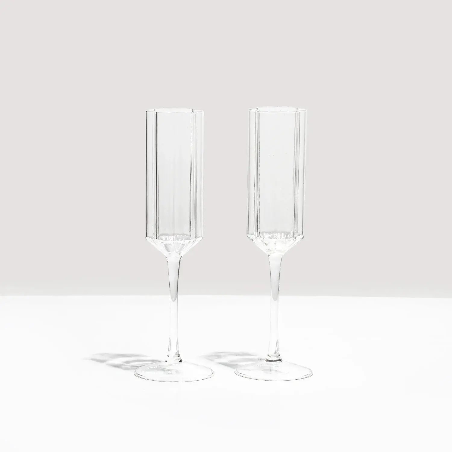 FAZEEK l Fazeek Wave Flute Glass Set (Clear) Polly & Co