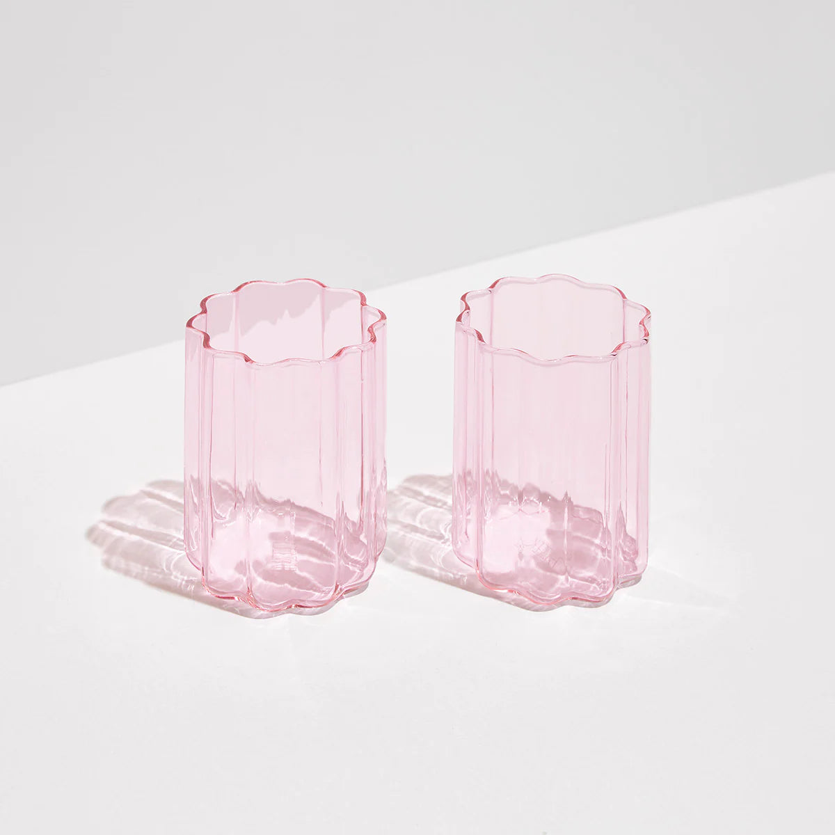 Fazeek Wave Glass Set in Pink (Set of 2)