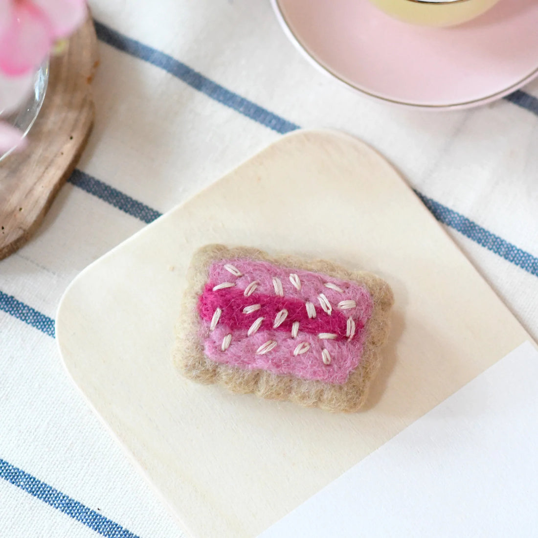 Felt Iced Vovo Biscuit by Tara Treasures for pretend kitchen play