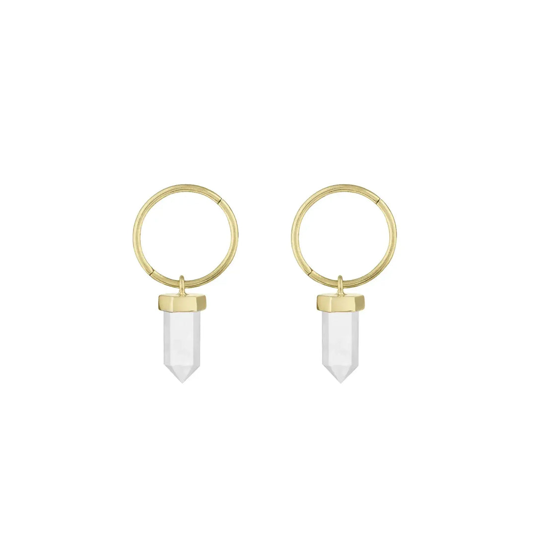 Clear Quartz Crystal Earrings - Fire Flies Sleepers 