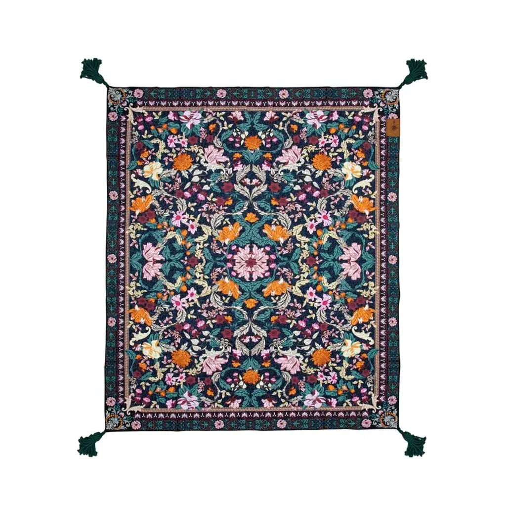 Forest Picnic Rug - Emerald by Wandering Folk  - Canvas Picnic Blanket