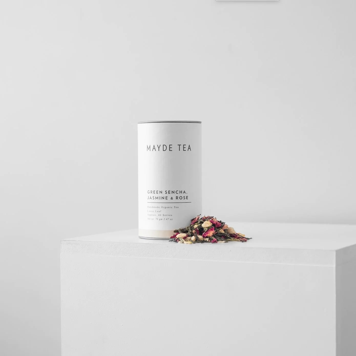 Green Sencha, Jasmine and Rose Tea by Mayde Tea - 40 Serve Tube