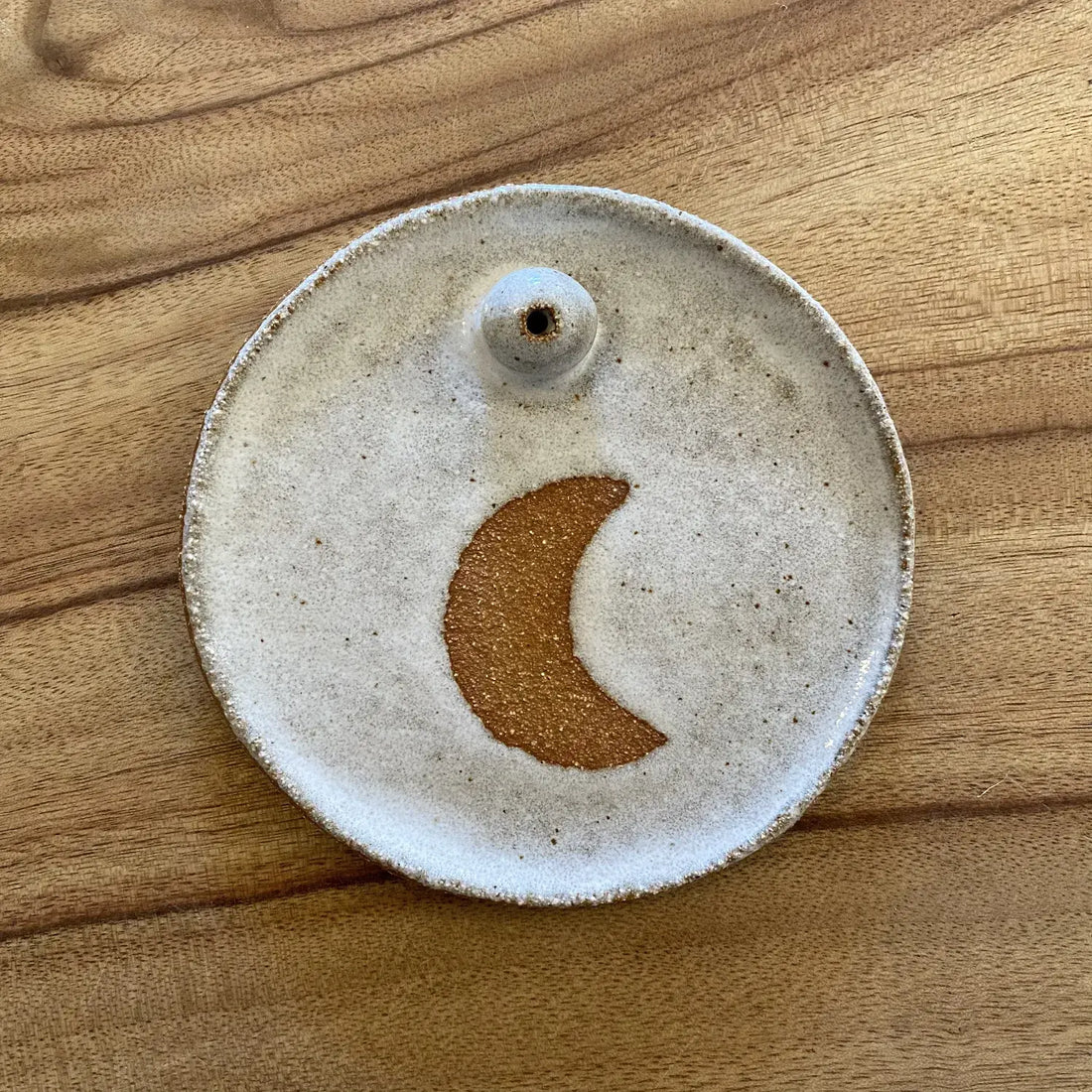 Handmade Ceramic Incense Holder by Heiani Studio with Moon