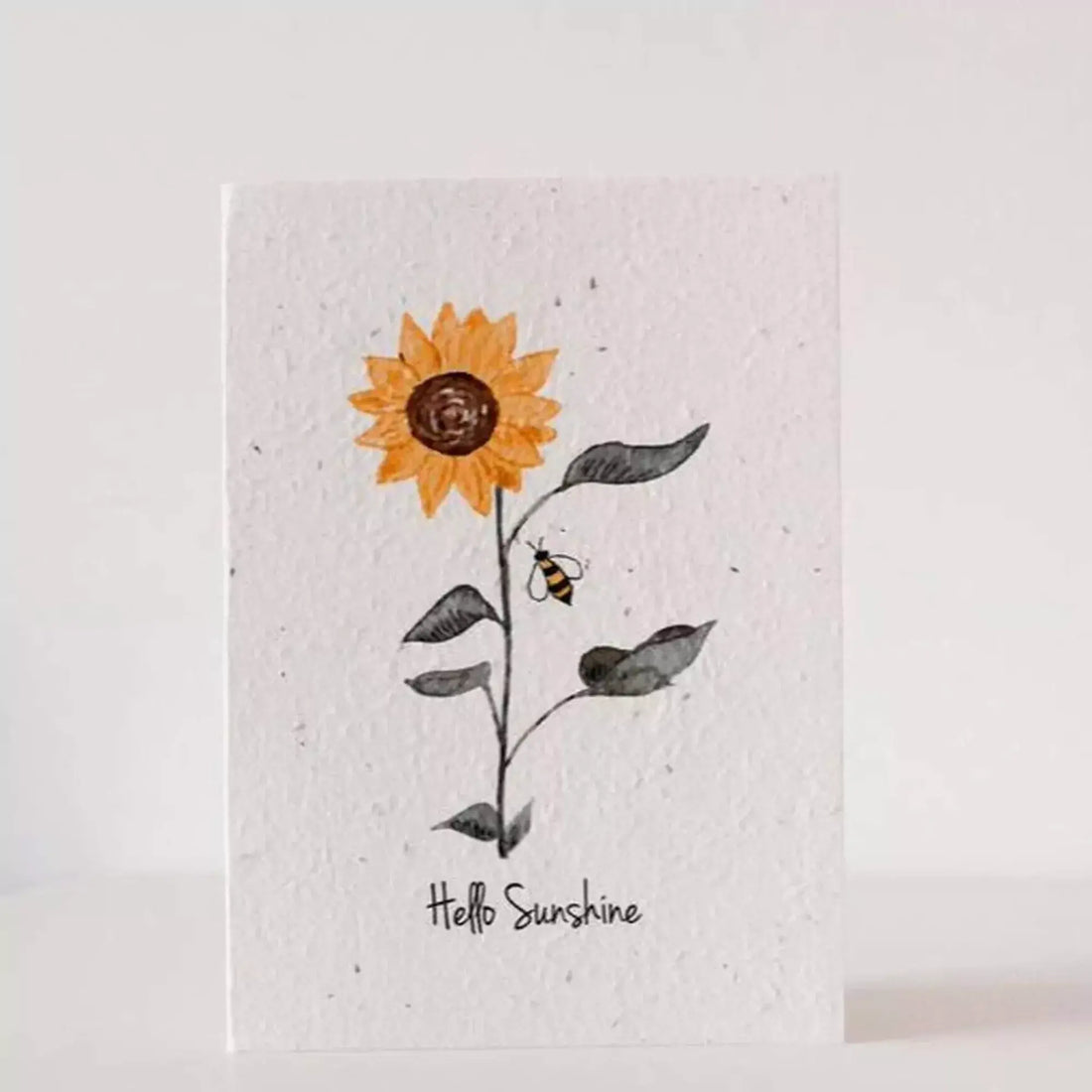 Seeded Plantable Greeting Card by Hello Petal - Hello Sunshine Sunflower and Bee
