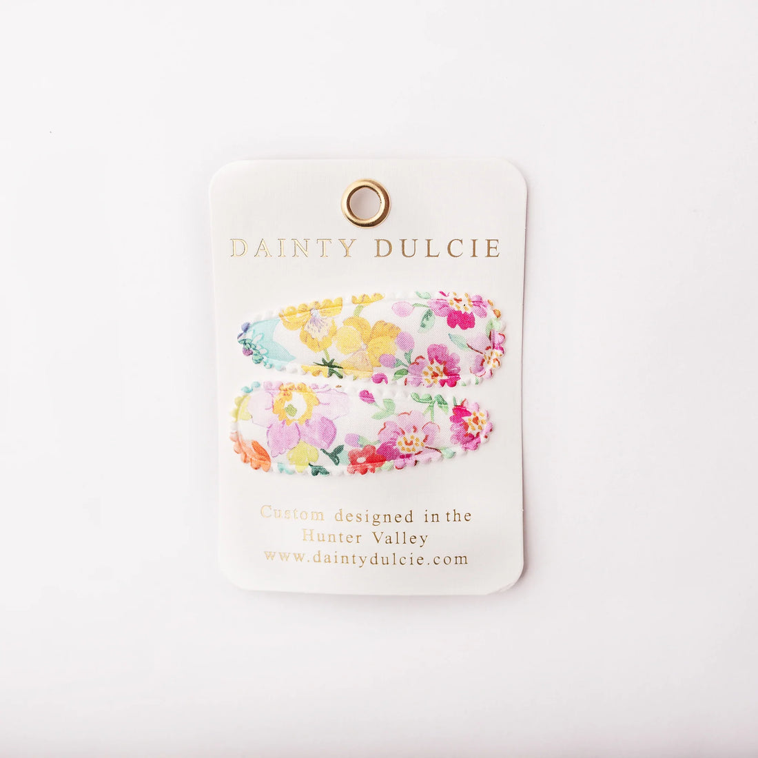 Kids Fabric Hair Clips by Dainty Dulcie - Violet 