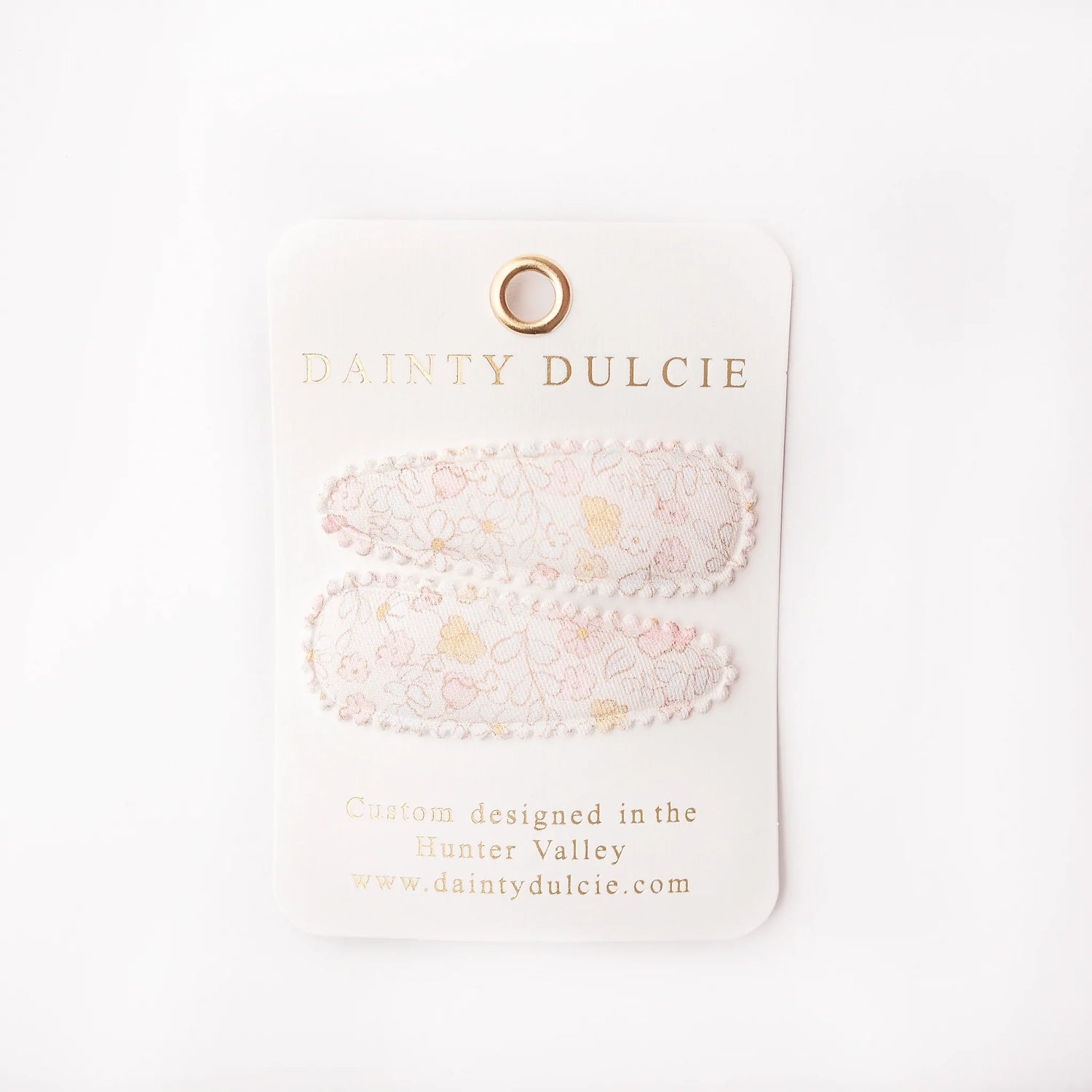 Kids Pastel Floral Fabric Hair Clips by Dainty Dulcie - Jolene