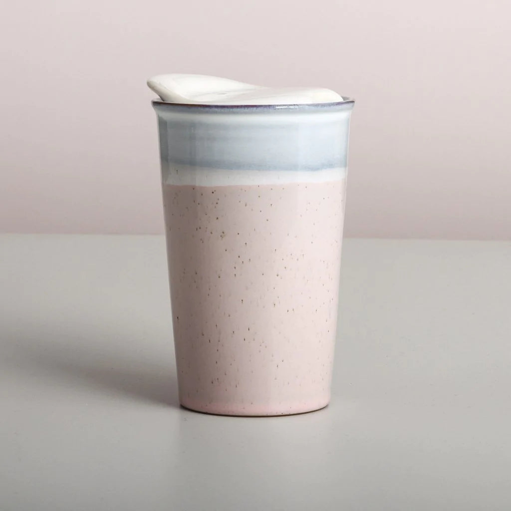 Its a Keeper Ceramic Keep Cup in Strawberry Milk by Indigo Love Coll