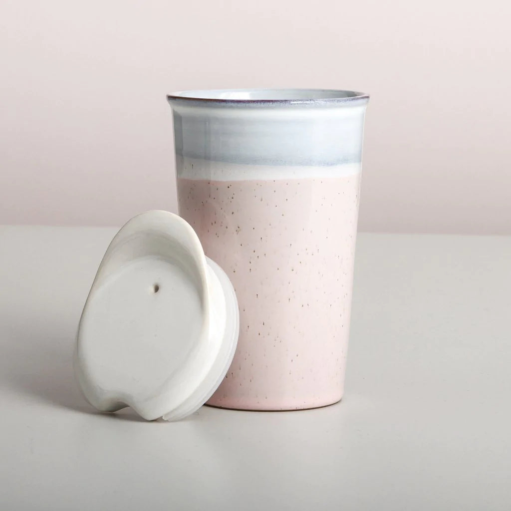 Its a Keeper Ceramic Keep Cup in Strawberry Milk by Indigo Love Coll
