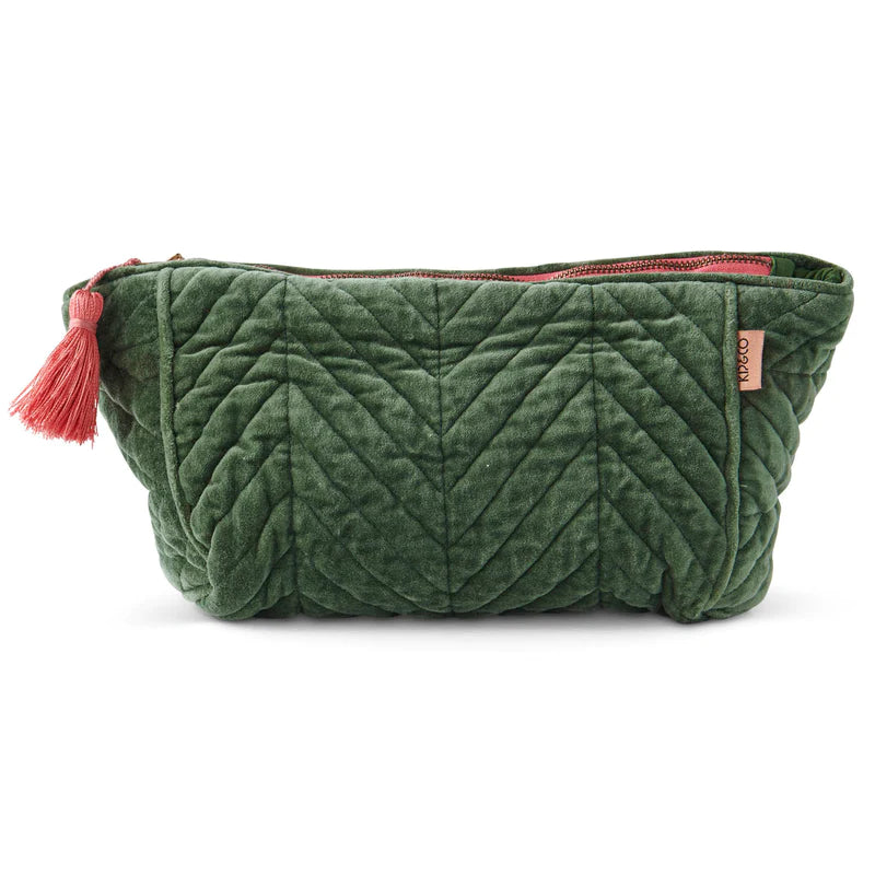 Artichoke Velvet Toiletry Bag by Kip&amp;Co