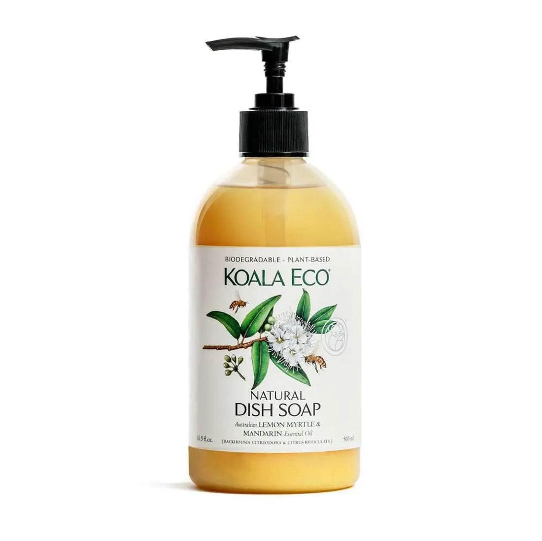 Natural Dish Soap by Koala Eco - Lemon Myrtle &amp; Mandarin (500ml)