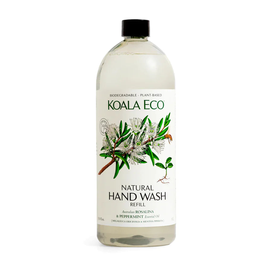 Natural Hand Wash by Koala Eco - Rosalina &amp; Peppermint (1L Refill)