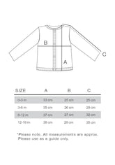 Miann & Co Texture Rib Cardigan - Truffle Size Chart