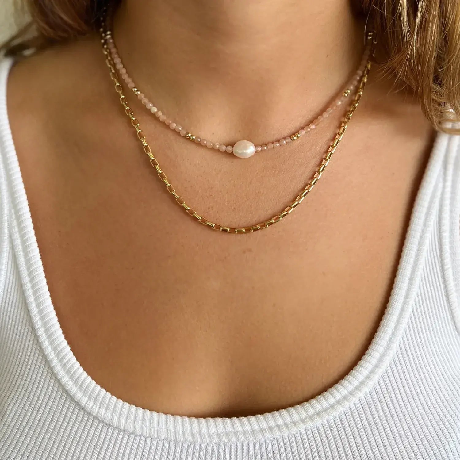 Mila Gemstone and Pearl Choker by Arms of Eve 