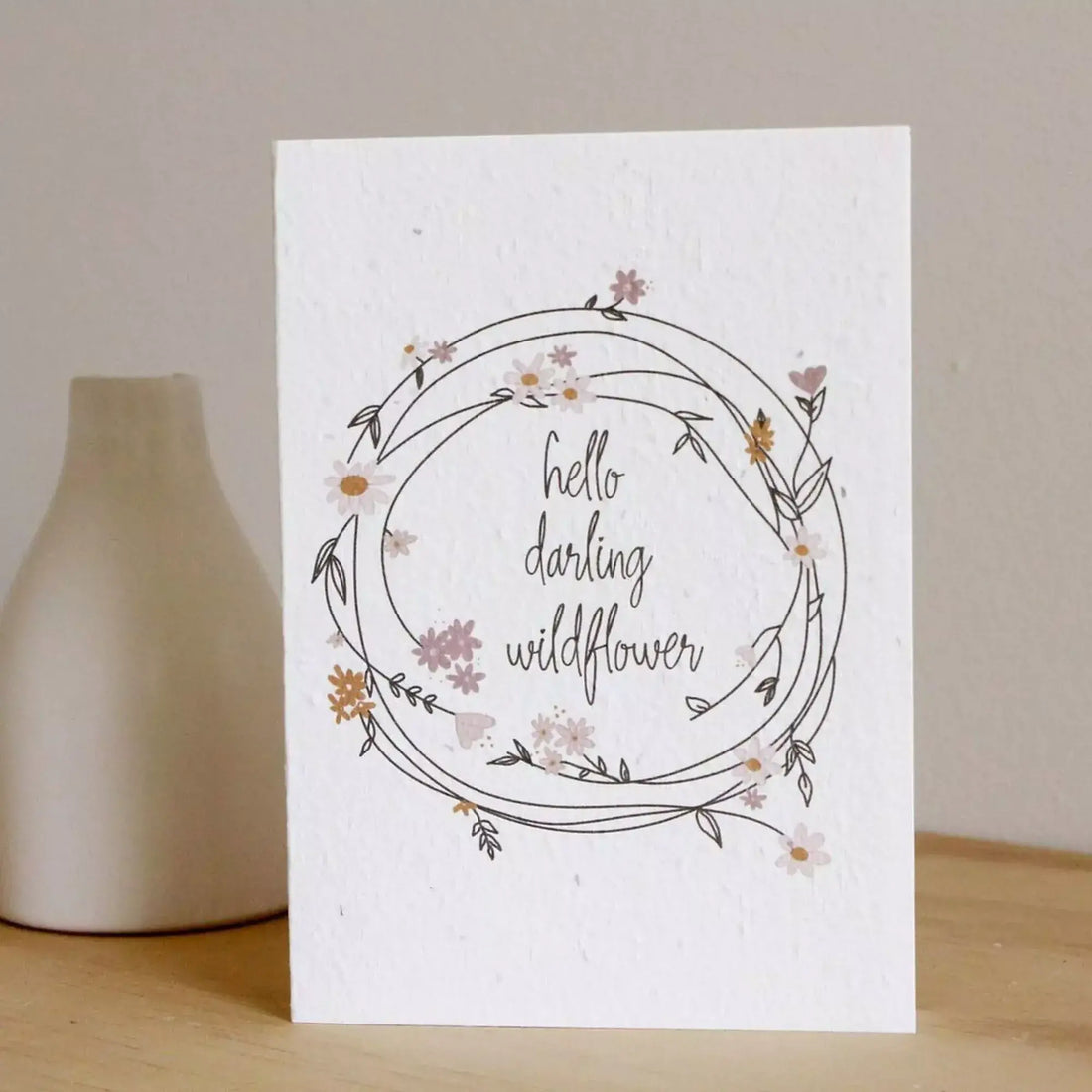 Mini Plantable Greeting Card by Hello Petal - Hello Darling Wildflower 