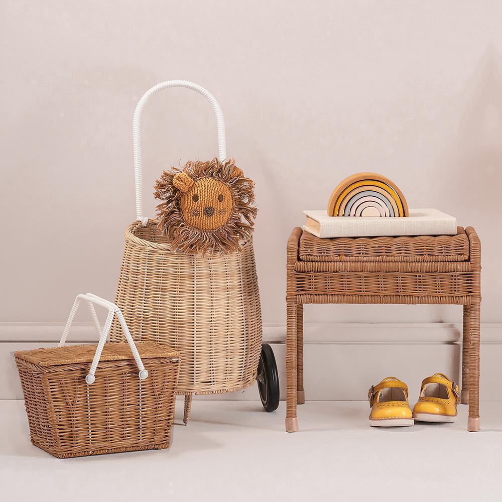 Piki Rattan Basket by Olli Ella in Natural 