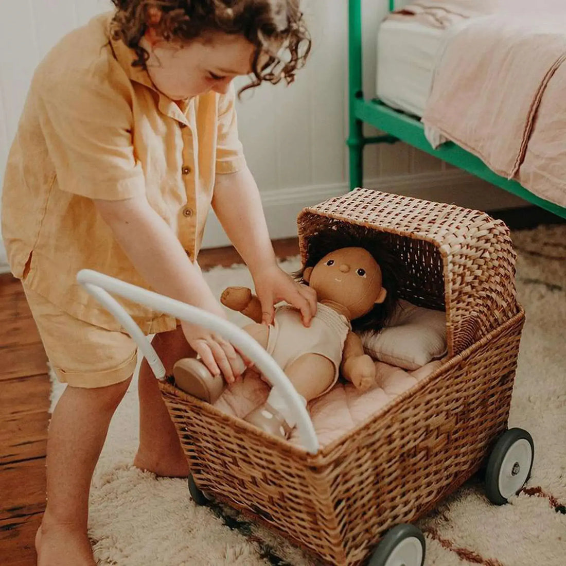 Rattan Strolley by Olli Ella in Natural 