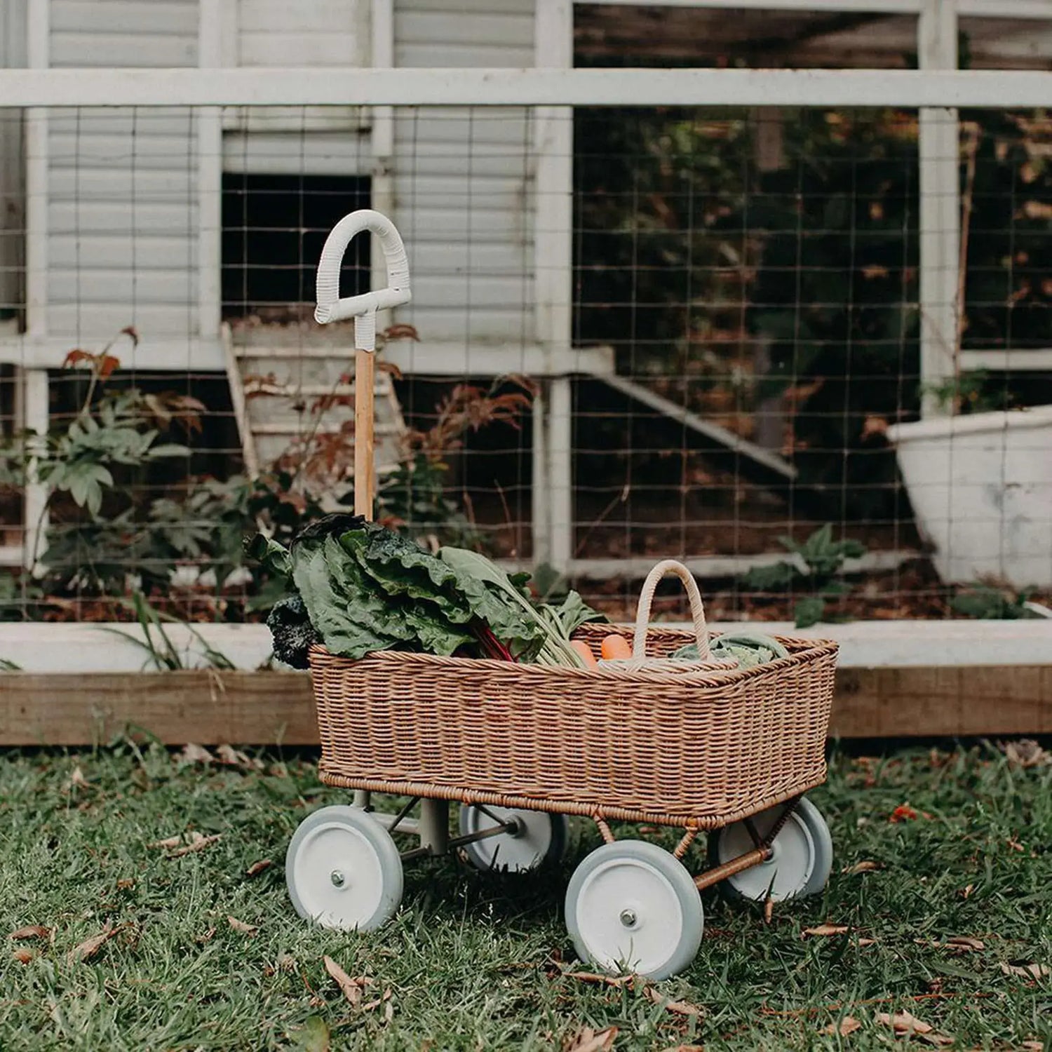 Rattan Wonder Wagon by Olli Ella in Natural