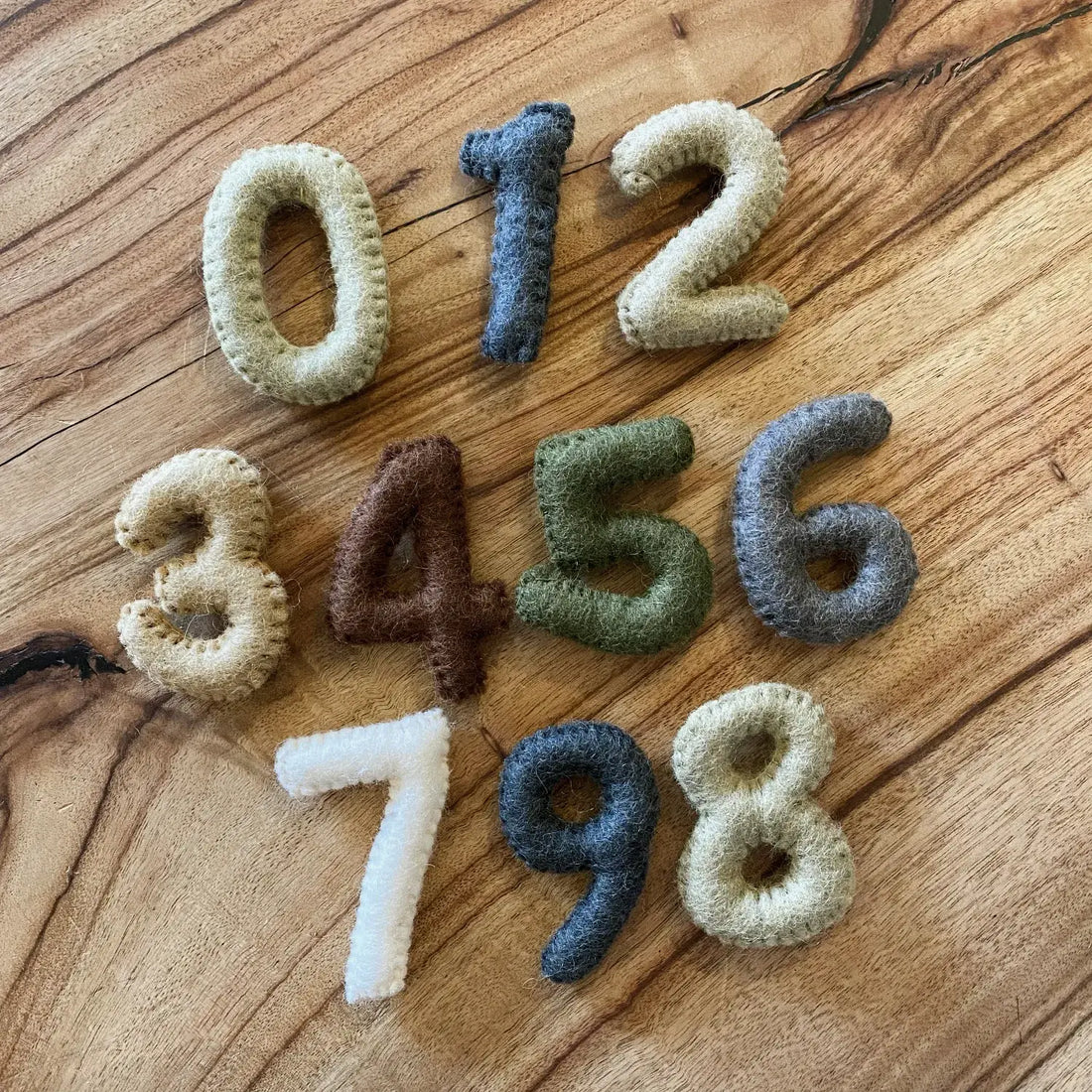 Felted Numbers (0-9) by Papoose Toys 