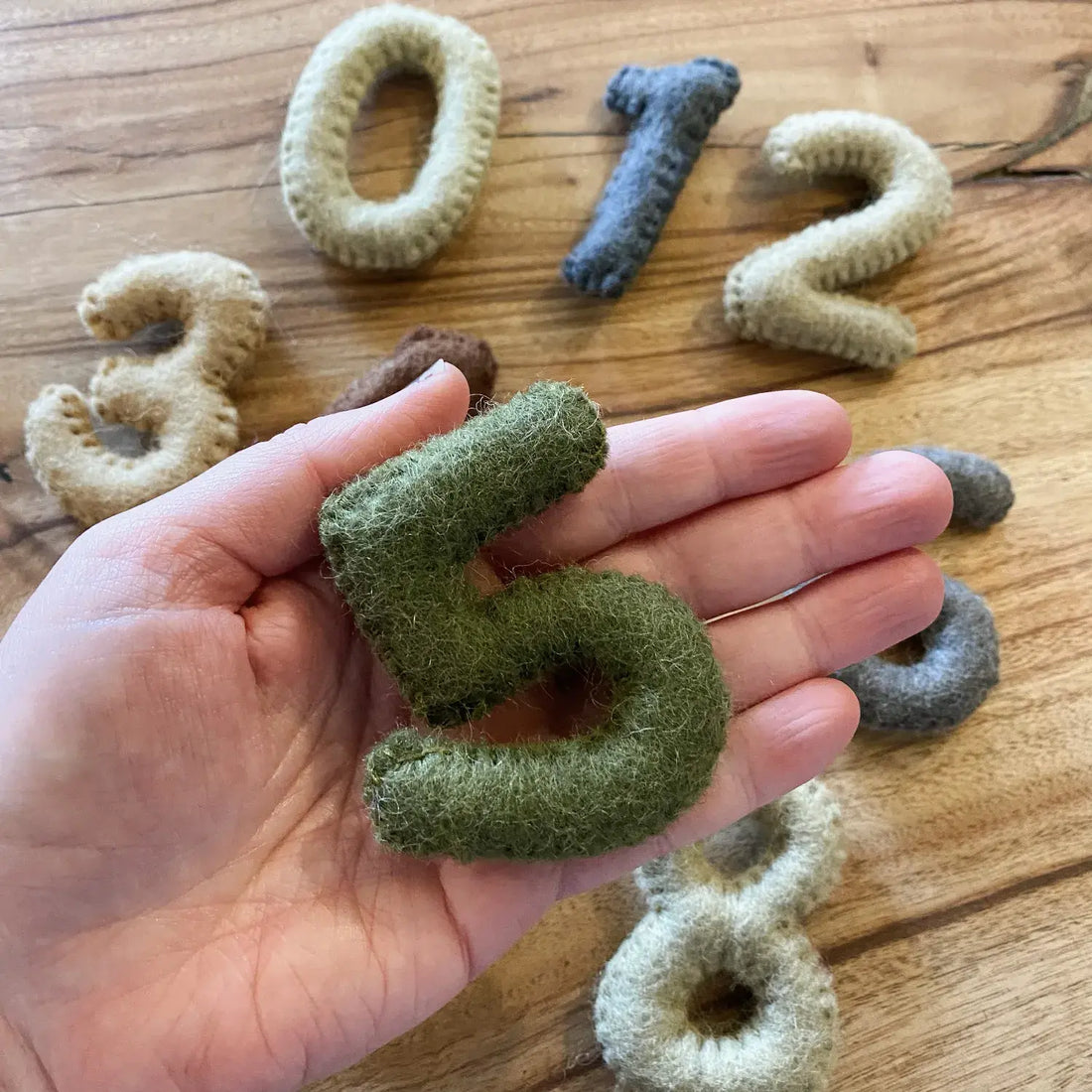 Felted Numbers (0-9) by Papoose Toys 
